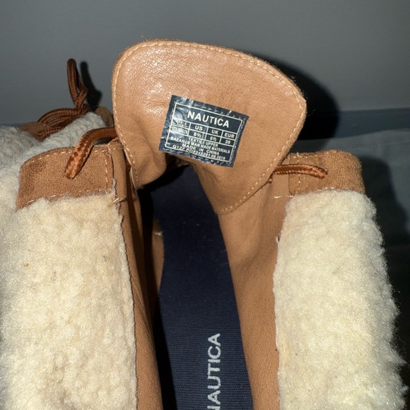 Women's Tan Wedge Ankle Boots - Picture 6 of 6